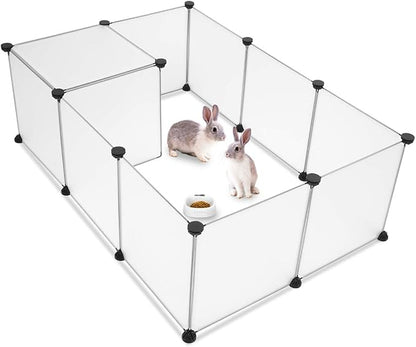 Playpen,Portable Large Plastic Yard Fence Small Animals,Puppy Kennel Crate Fence Tent Sturdy Pet Playpens for Cats,Dogs,Guinea Pigs,Rabbits