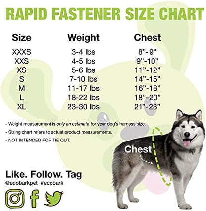 EcoBark Step in Dog Harness - Eco-Friendly Teacup Dog Harnesses for XXS, XS, and Small Breed Dogs - Reflective and Adjustable Mini Body Halter Vest -Tiny Soft Mesh Toy Breed Harness (Forest Green, XS)