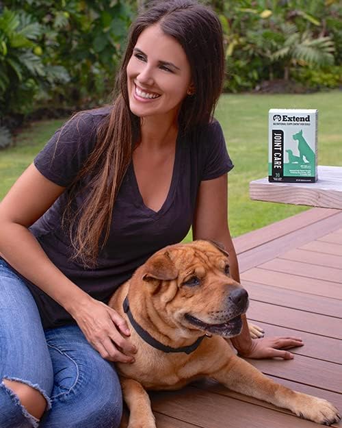 Extend Dog Hip and Joint Supplement Beef Flavored Powder Packets with Glucosamine, Chondroitin, MSM & Collagen, Hip & Joint Support, Mobility & Cartilage Health, Daily Dog Supplement, 60 Count