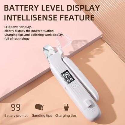 2-in-1 Dog Nail Trimmers & Dog Nail Grinder with 2 LED Lights, USB Rechargeable, Cat Nail Clipper with Splash Guard, and Multiple Grinding Methods for Small, Medium, and Large Dogs & Cats