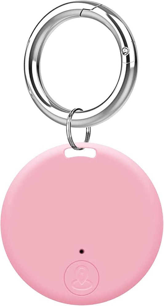 Aircawin Mini GPS Tracker C, Key Item Finder Locator,No Monthly Fee App for iOS/Android 2023 Latest,Portable Anti-Lost Bluetooth Tag Item Tracker for Luggages/Kids/Pets/Phone/Wallet/Bag-1Pcs-Pink