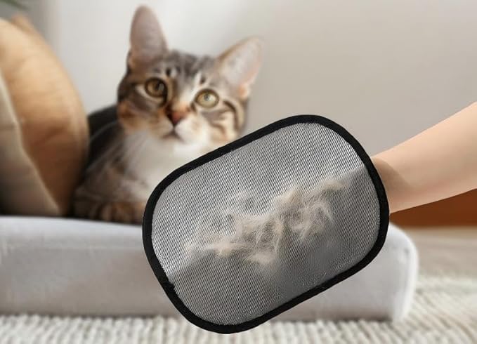 Pet Hair Removal Glove for Cats and Dogs | Works on Upholstery, Carpets, and Fabrics