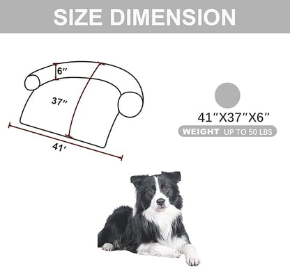 Tinaco Calming Dogs/Cats Bed Mats, Dog Pad Washable Removable Couch Cover, Plush Long Fur Mat for Pets, Waterproof Lining, Perfect for Small, Medium and Large Dogs and Cats (Light Gray, 41"x37")