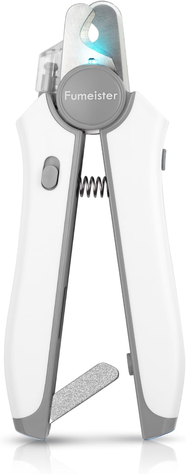 Type-C Rechargeable Dog & Cat Nail Clippers - LED Pet Nail Trimmer Extra Sharp for Small & Medium Dogs (Gray)
