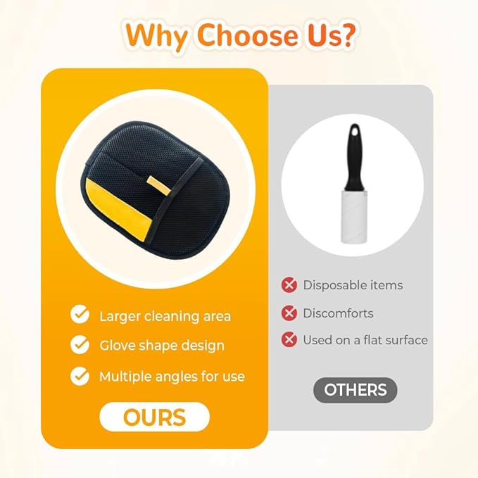 JUDUNA Pet Hair Remover Gloves, 2025 New Electrostatic Pet Hair Removal Gloves, Reusable Grooming Glove for Cats & Dogs