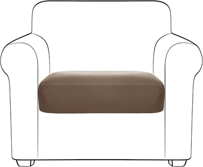 Yates Home PU Leather Couch Sofa Cushion Slipcover Water-Proof Elastic Chair RV Seat Covers Loveseat Sofa Furniture Protector Slip Cover for Settee Seater Replacement in Living Room（Chair,Camel）