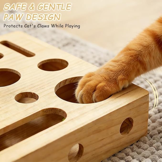 Cat Scratch Puzzle Enrichment Box, Maze Cat Scratch Puzzle Box & Sandpaper Inside, It's A Stress-Free Alternative to Trimming Your Nails