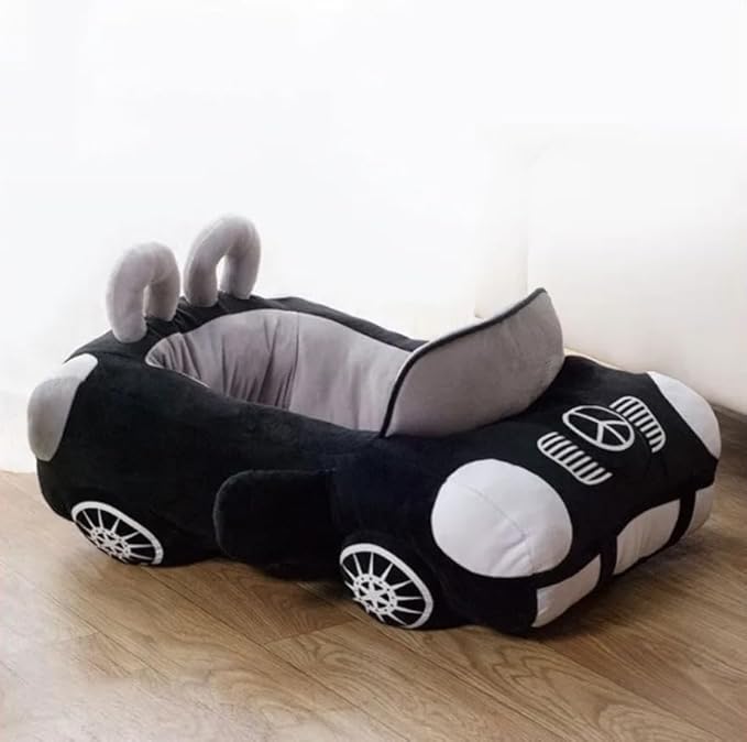 BADASS SHARKS Car Shaped Dog Cat Bed Pet House Cool Teddy Sofa Puppy Nest 70x50cm Cushion Kitten Padded Kennel Soft and Cozy Pet Bed with Cat Bed Mat Pillow and Car Design