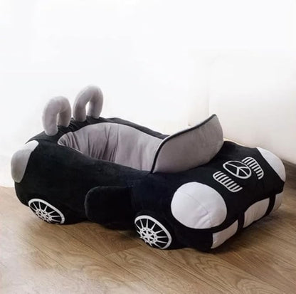 BADASS SHARKS Car Shaped Dog Cat Bed Pet House Cool Teddy Sofa Puppy Nest 70x50cm Cushion Kitten Padded Kennel Soft and Cozy Pet Bed with Cat Bed Mat Pillow and Car Design