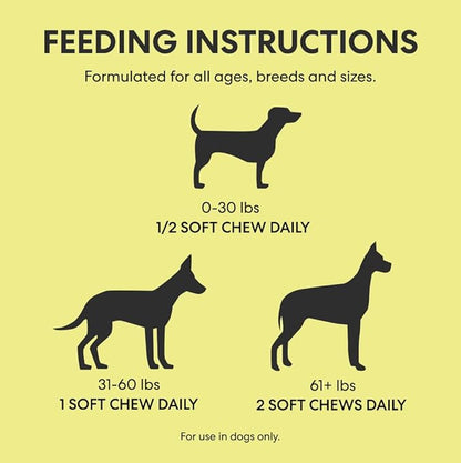 The Pets Table 8 in 1 Soft Chew Dog Vitamins, Chicken Flavored All in One Supplement for Dogs - Dog Multivitamin Supports Mobility, Gut & Heart, 50 Chews