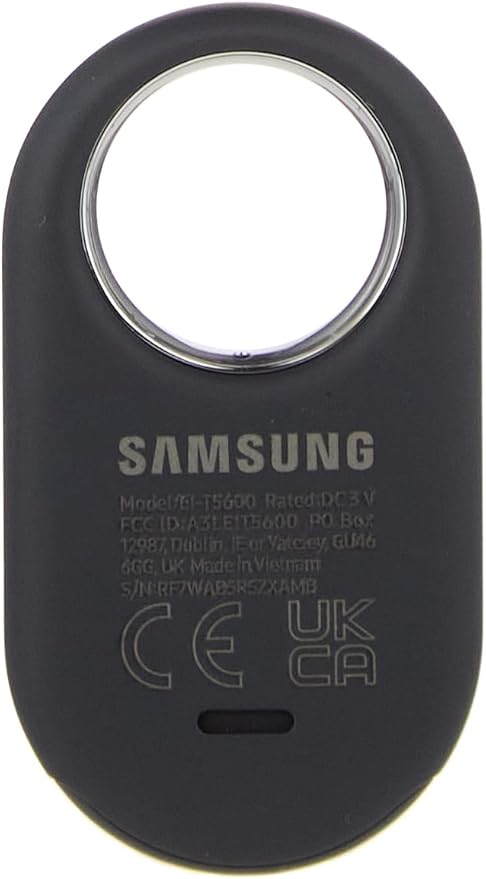 Samsung SmartTag2 (2023) Bluetooth + UWB, IP67 Water and Dust Resistant, Findable via App, 1.5 Year Battery Life - Black (International Version)