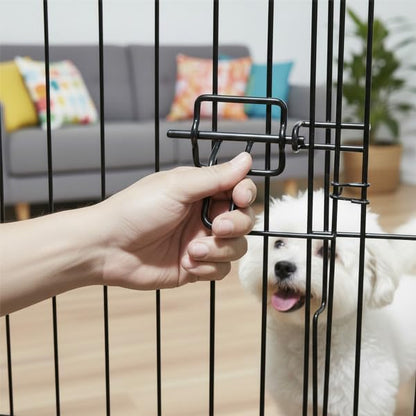 Puppy Playpen - Foldable Metal Exercise Enclosure with Eight 24-Inch Panels - Indoor/Outdoor Fence for Dogs, Cats, or Small Animals by PETMAKER