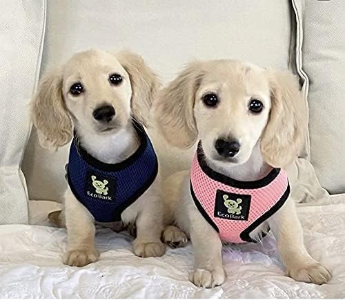 EcoBark Dog Harness - Luxurious Soft Mesh - Eco-Friendly Over the Head Vest Harness - No Pull & No Choke Design - Padded Breathable Body Halter - for Toy and Small Breeds (Bubblegum, Medium)