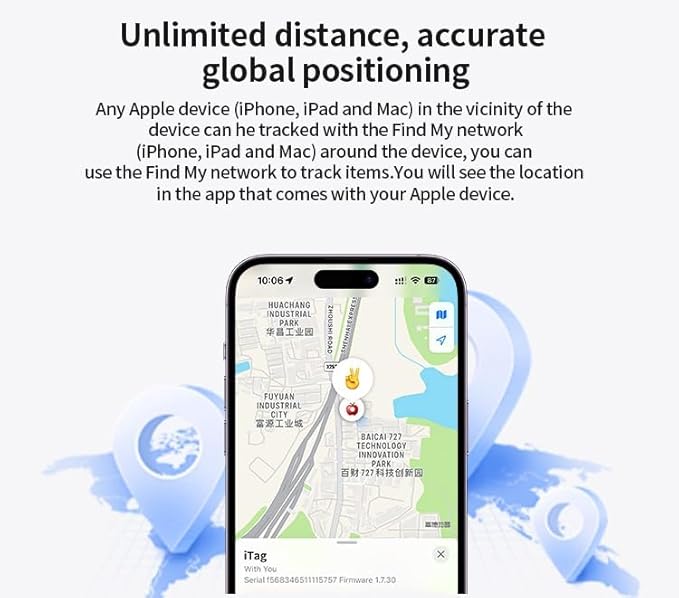 GPS Tracker for Vehicles – No SIM Required, Hidden Magnetic Car Tracker Device, Real-Time GPS Tracking for Kids, Car, Pets, No Monthly Fee, Works with Apple Find My, Vehicle Locator 2026 Upgraded