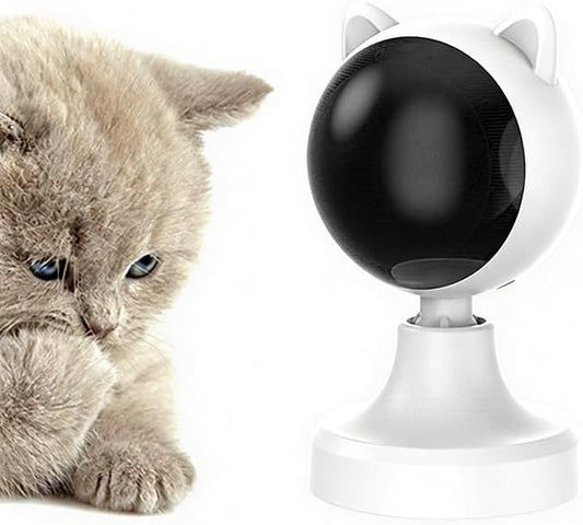 Automatic Smart Laser Cat Toy, USB Rechargeable Interactive Rotating Laser Pointer for Indoor Cats, 2 Modes & Adjustable Speed