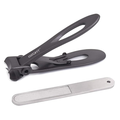 SZQHT Ultra Wide Jaw Opening Nail Clippers Set, Toenail Clippers for Thick Nails, Heavy Duty Nail Cutter, Stainless Steel Toe Nail Clippers for Seniors, Men & Women Manicure,Pedicure,Big(Gray)
