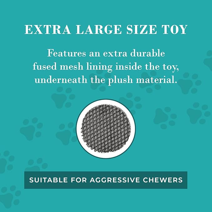 Haute Diggity Dog Chewy Vuiton Bone Plush Squeaky Dog Toy, Soft Durable Designer-Inspired Stuffed Puppy Chew Toys for Small, Medium & Large Dogs, Machine-Washable (White) XL