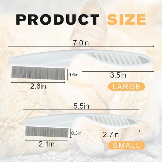 Pet Hair Comb, 2025 New Multifunctional Pet Grooming Brush Pet Hair Comb Tear Stain Removal, Fine-Tooth Stainless Grooming Massage Comb Stainless for Small Dogs Puppies (Blue)
