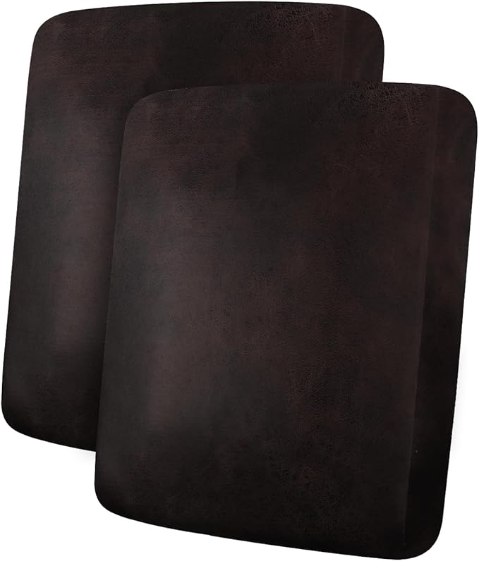 ANARACHON Leather Look Couch Cushion Covers Sofa Seat Slipcovers Sets Couches Furniture Protector for Sectional Armchair Loveseat Pets Kids Stretch Spandex Fabric (2 Cushion Sofa, Chocolate)