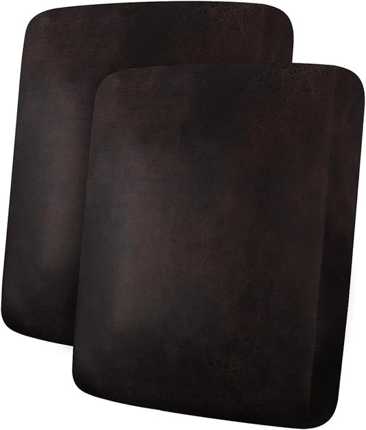 ANARACHON Leather Look Couch Cushion Covers Sofa Seat Slipcovers Sets Couches Furniture Protector for Sectional Armchair Loveseat Pets Kids Stretch Spandex Fabric (2 Cushion Sofa, Chocolate)