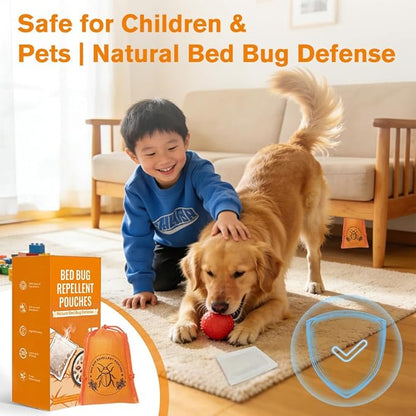 15 Pack Powerful Bed Bug Repellent Pouches, Natural Ingredients Bed Bug Killer & Mite Spray Safe for Pet & Child, Bed Bug Spray for Home, 30 Days Long-Lasting Protection, Easy to Use Bed Bug Bomb