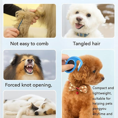 Pet Grooming Hair Removal Glove & Handy Brush Set (6 Pack) – Reusable Fur Remover for Dogs & Cats, Easy Deshedding Tool for Sofa, Clothes, Carpet & Car Seats