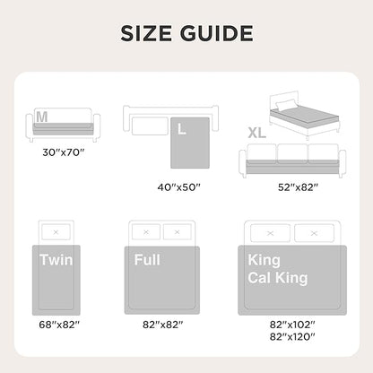 Bedsure Waterproof Couch Cover for Dogs Washable - Waterproof Blanket for Large Dogs Couch Sofa Bed Cozy, Lightweight Furniture Protector for Pet Cat Quick Drying, Sandy Tan, 52x82IN