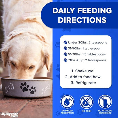 LIQUIDHEALTH Pets K9 Complete 8-in-1 Multivitamin for Dogs & Puppies & Joint Purr-Fection Glucosamine Chondroitin Drops for Cats - USA Made Pet Supplements for Joint Health, Immune Support