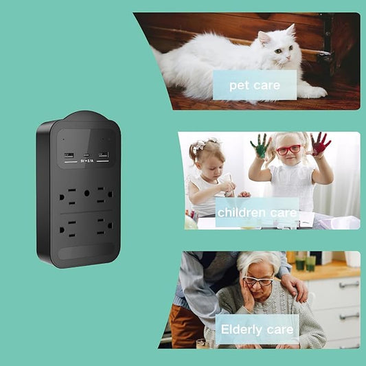 2026 Upgraded 4K Hidden Camera with Night Vision,Wireless WiFi Wall Outlet Camera,Motion Detection|SD Storage Indoor Camera for Pet|Home|Office (Black)