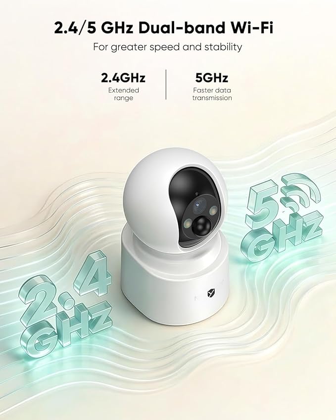 Battery Powered pet camera,true Wireless Indoor Camera, 4MP 2.5K WiFi Camera with Color Night Vision, 355° Pan Tilt, Motion Detection, 2-Way Audio, Dog/Cat/Kids/Baby/Pet Monitor & home security