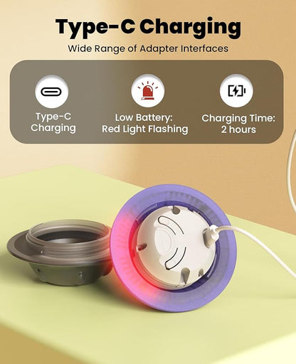 Xeuch Smart Interactive Dog Toys, Automatic Moving and Rolling Dogs Ball with Rope, Motion-Activated Squeaky Ball for Small Medium Dogs for Boredom, RGB Lights, stimulating Sound, Voice Recording