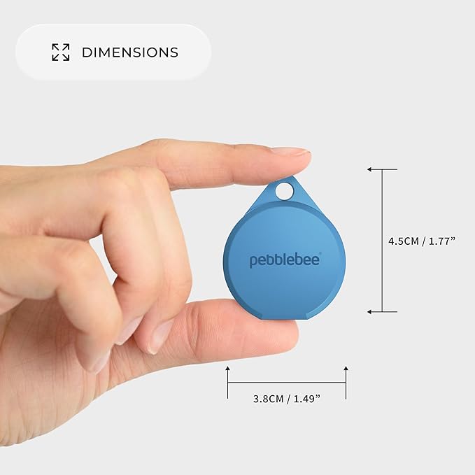 Pebblebee Clip 5 | Rechargeable Bluetooth Tracker Tag for Keys | Alternative to Air Tag & Android Trackers | 130 dB Siren, Bright LED Strobe, 12-Month Battery, Alert Safety Mode | Subzero