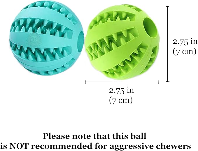 SunGrow 2-Pack Dog Treat Balls, Puzzle Food Interactive Treat Dispensers, Hide Treats Inside, Puppy Treat Dispensers for Training, Small Dog Enrichment Balls for Boredom, Mental Stimulation for Puppy