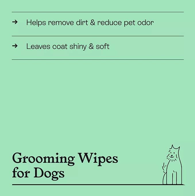 Kindfull Dog Grooming Wipes – 5 Pack (300 Total), Botanical Mint Scent – Gentle, pH-Balanced Pet Wipes for Paws & Fur – Plant-Based, Alcohol-Free – 7.9" x 7.7" Each