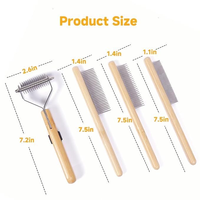 Cat Comb for Shedding,Deshedding Dog Brush,Deshedding Comb for Dog and Cat,Cat and Dog Comb,Cat Dematting Tool, Dog Combs for Grooming Matting,Undercoat Brush for Cats,Undercoat rake