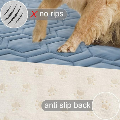 Tcksstex Waterproof and Anti-Slip Dog Bed Cover and Pet Blanket Sofa Pet Bed Mat ，car Incontinence Mattress Protectors Furniture Couch Cover for Most Cats Dogs, Pets（30x70-Stoneblue）