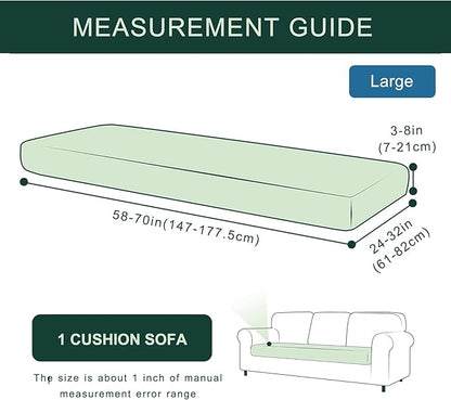 hyha Individual Couch Cushion Covers, Stretch Magic Sofa Seat Cushion Covers Washable, Dog Couch Sofa Slipcover for Pets, Kid with Elastic Bottom(Large, Black)