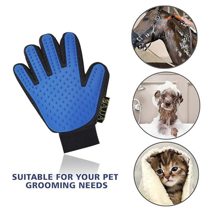 Gift for Pets, 2 Pieces of 2-in-1 double-sided pet grooming gloves gently lift loose fur from dogs, cats, and horses. Works on long or short hair and fabric. We gives back