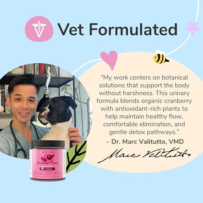 kin+kind Pet Vitamins and Supplements - Immune Support Supplement for Dogs & Cats - Natural Dog Supplements & Cat Supplements w/Organic Ingredients for Healthy Immunity - Made in USA - 3x4 oz Medium