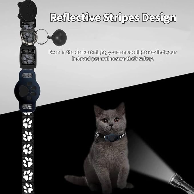 GPS Collar for Cats，Pet Tracker (Android Only) Smart tag,Waterproof Compatible with Google Find My,No Monthly Fee,Advanced Tracking Solution Smart Collar for Pet Safety Ideal Small Large Cats