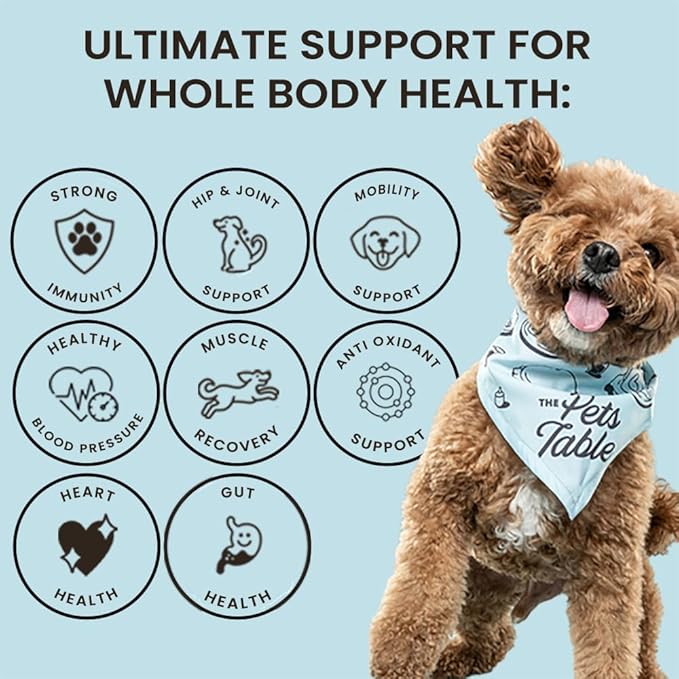 The Pets Table 8 in 1 Soft Chew Dog Vitamins, Chicken Flavored All in One Supplement for Dogs - Dog Multivitamin Supports Mobility, Gut & Heart, 50 Chews