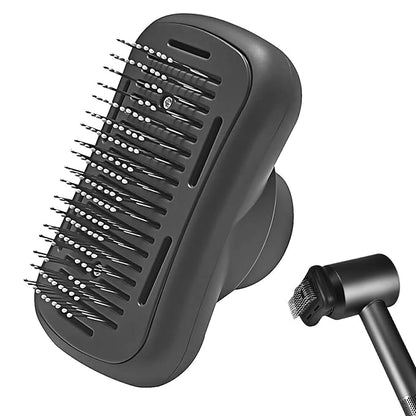 Pet hair blowing comb-Skin Friendly Grooming Tool for Dogs, Cats, and Puppies, Deshedding and Hair Removal for Long and Short Haired Pets (dark gray)