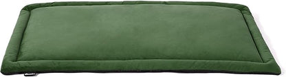 Allisandro Lightweight Waterproof Dog Bed Pad, 1.5" Thick Travel Mat for Crates, Kennels & Elevated Beds, Washable Non-Slip Sleeping Mat for Small to Large Dogs, 42 x 28 Inches, Dark Green