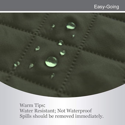 Easy-Going Reversible Couch Cover for 3 Cushion Couch Sofa Cover for Dogs Water Resistant Furniture Protector Cover with Foam Sticks Elastic Straps for Pet Cat (Sofa, Army Green/Beige)