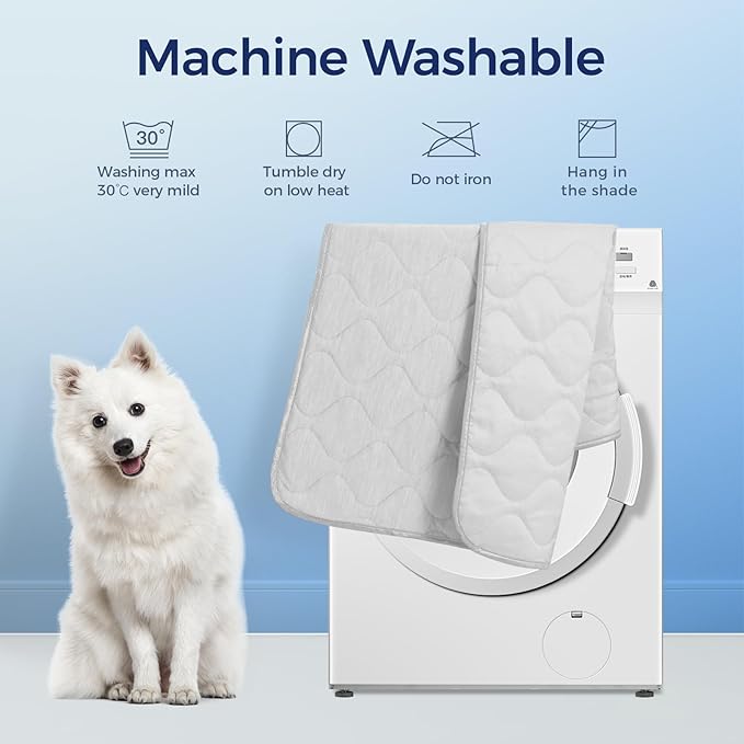 Rywell Cooling Blanket for Dogs, Large Dog Cooling Mat Q-Max>0.5, Durable&Versatile with Cooling&Soft Surfaces for All Seasons,Waterproof Protect Sofa Bed,32 * 44IN Washable Dog Blanket