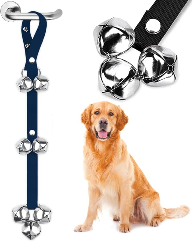 BLUETREE Dog Doorbells Premium Quality Training Potty Great Dog Bells Adjustable Door Bell Dog Bells for Potty Training Your Puppy The Easy Way - 7 Extra Large Loud 1.4 DoorBells