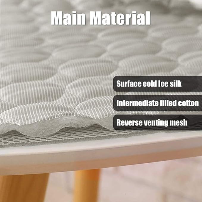 Washable Dog Mat Ice Silk Cooling Mat for Dogs Pet Self Pad Blanket Dog Pad for Indoor & Outdoor Car Seats (40x28 in, Light Grey)