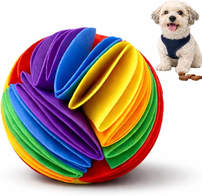 6" Snuffle Ball Toy for Dogs – Treat Hiding Toy for Sniffing & Mental Stimulation - Interactive Enrichment Dogs