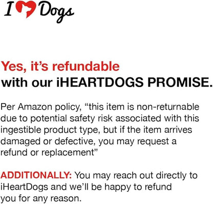 iHeartDogs 24-in-1 Adult Dog Multivitamin Daily+ Total Health Support Powder with Probiotics, Omega-3, Glucosamine, Mushrooms & Bone Broth - 60 Servings