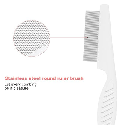 Guinea Pig Brush Kit Hamster Cleaning Grooming Comb with Nail Clipper Trimmer, Nail Files - Professional Small Animal Grooming Tool for Rabbit, Bunny, Puppy, Kitten, Ferret